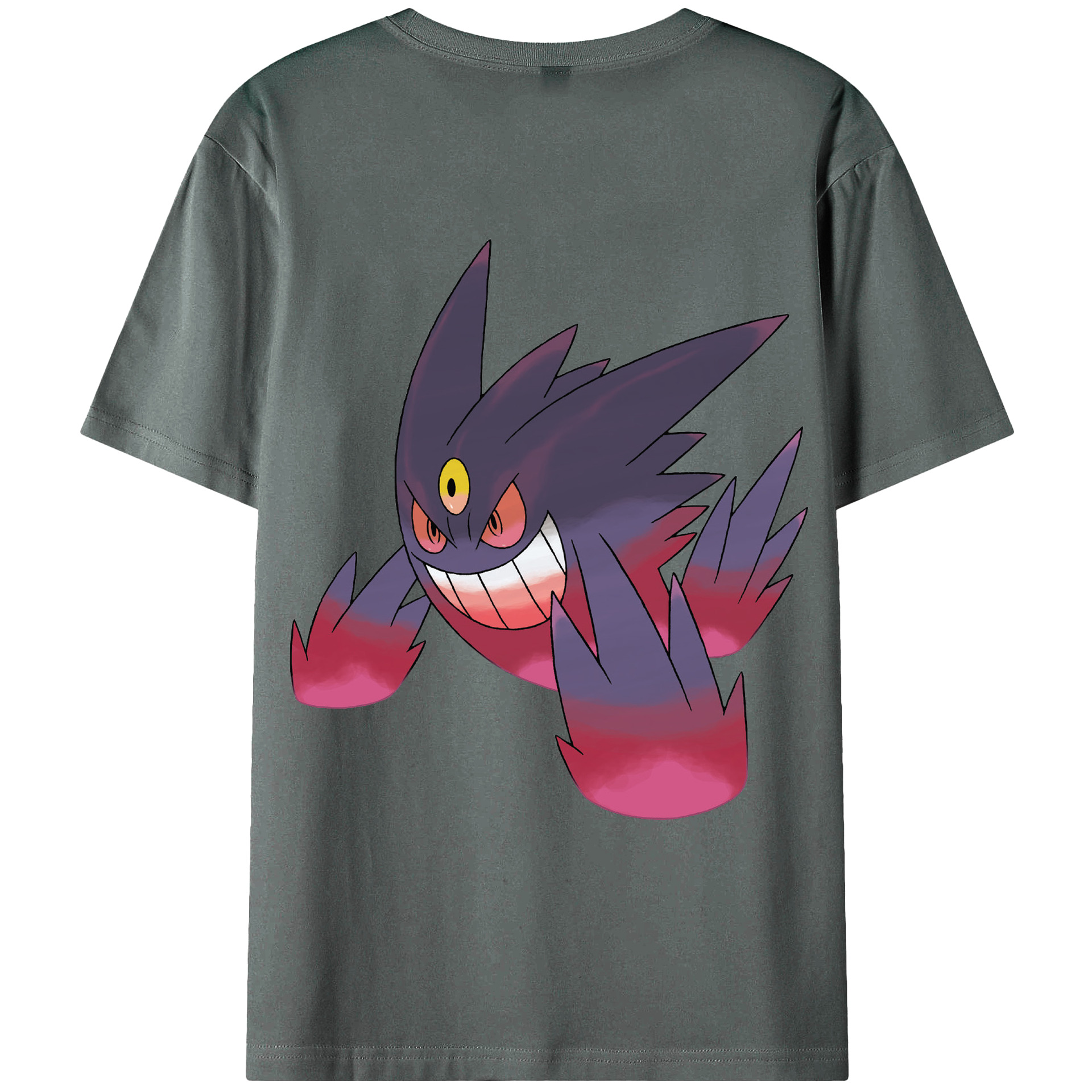 （画像用） ポケットモンスター Pokémon 綿100％ メンズ半袖Tシャツ（バックプリント） 通気性